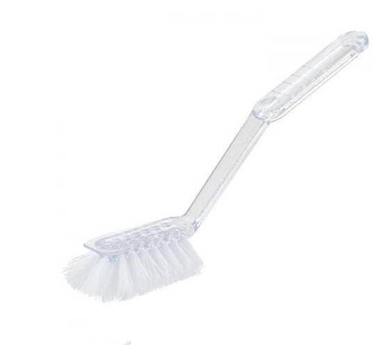 Vogue dish brush with scraper, crystal clear SC630310999